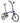 BROMPTON BROMPTON P Line Bolt Blue Lacquer 12-Speed sulankstomas dviratis su aukštu vairu