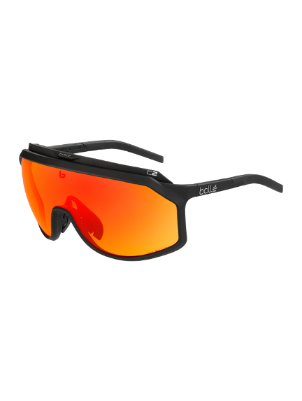 BOLLE CHRONOSHIELD Matte Black/Phantom Brown Red sportiniai saulės akiniai