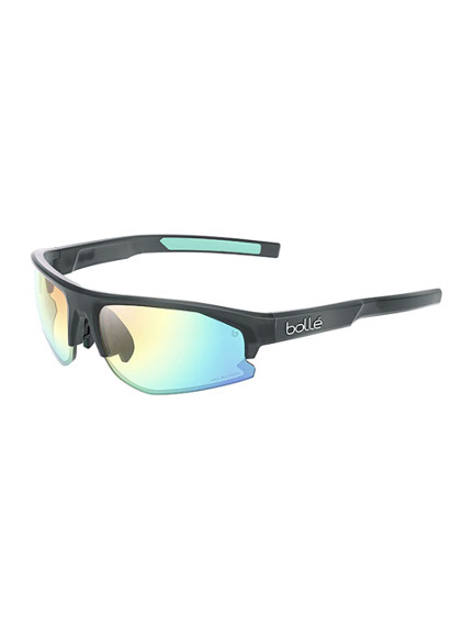 BOLLE BOLT 2.0 S Black Crystal Matte/Phantom Clear Green Photochromic sportiniai saulės akiniai