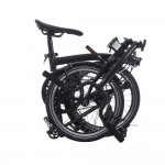 BROMPTON P Line Midnight Black Metallic 12-Speed sulankstomas dviratis su vidutinio aukščio vairu