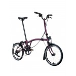 BROMPTON C Line Amethyst Lacquer 12-Speed sulankstomas dviratis su aukštu vairu