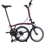 BROMPTON C Line Amethyst Lacquer 12-Speed sulankstomas dviratis su aukštu vairu