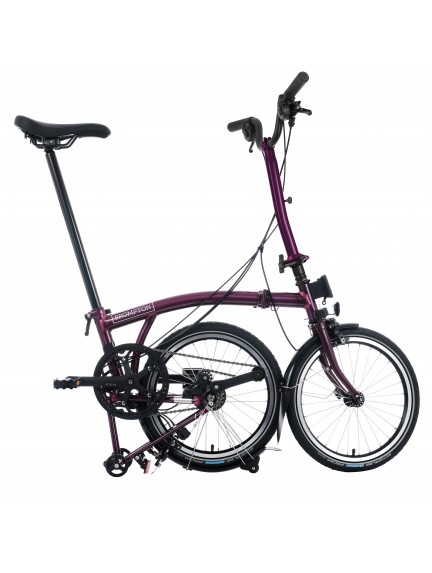 BROMPTON C Line Amethyst Lacquer 12-Speed sulankstomas dviratis su aukštu vairu