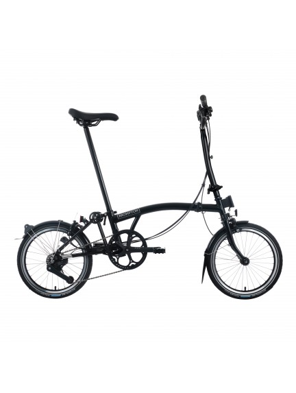 BROMPTON C Line Black 12-Speed sulankstomas dviratis su aukštu vairu