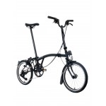 BROMPTON C Line Black 12-Speed sulankstomas dviratis su aukštu vairu