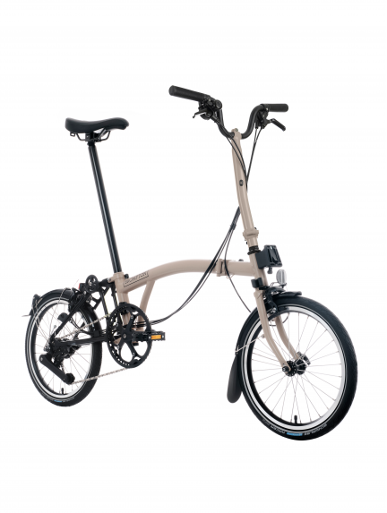 BROMPTON C Line Dune Sand 12-Speed sulankstomas dviratis su aukštu vairu