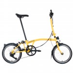 BROMPTON C Line Bumblebee Yellow 12-Speed sulankstomas dviratis su aukštu vairu