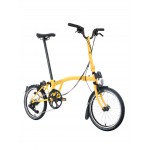 BROMPTON C Line Bumblebee Yellow 12-Speed sulankstomas dviratis su aukštu vairu