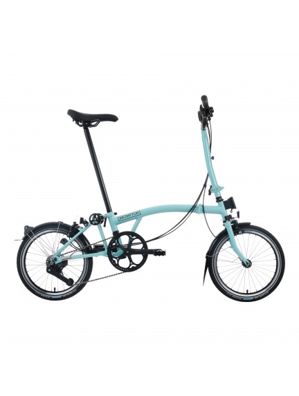 BROMPTON C Line Turkish Green 12-Speed sulankstomas dviratis su aukštu vairu