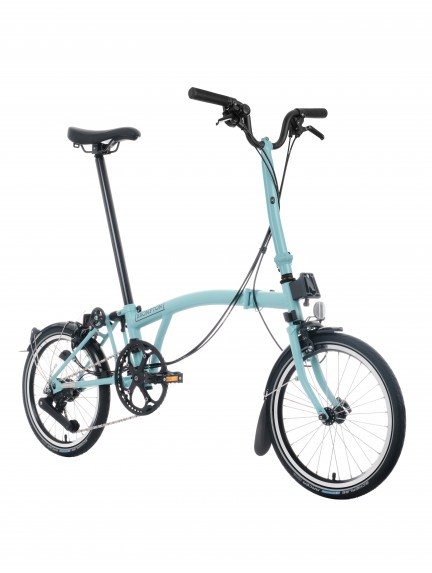 BROMPTON C Line Turkish Green 12-Speed sulankstomas dviratis su aukštu vairu
