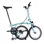 BROMPTON C Line Turkish Green 12-Speed sulankstomas dviratis su aukštu vairu
