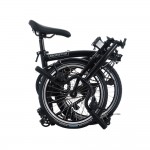 BROMPTON C Line Black 12-Speed sulankstomas dviratis su aukštu vairu