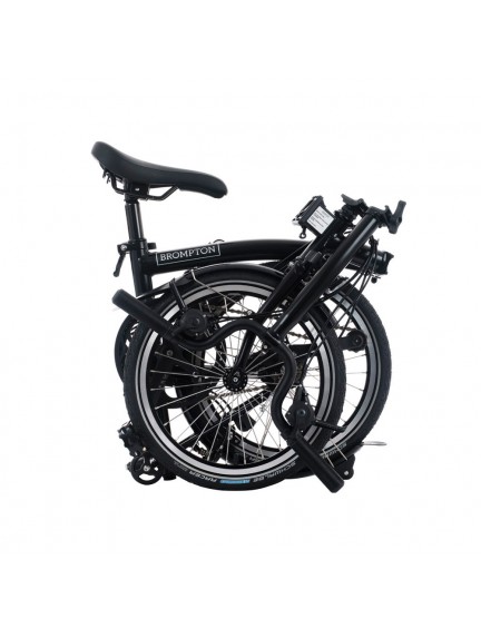 BROMPTON C Line Black 12-Speed sulankstomas dviratis su aukštu vairu