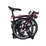BROMPTON C Line Amethyst Lacquer 12-Speed sulankstomas dviratis su aukštu vairu