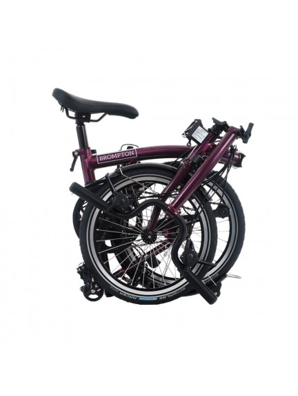 BROMPTON C Line Amethyst Lacquer 12-Speed sulankstomas dviratis su aukštu vairu