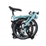 BROMPTON C Line Turkish Green 12-Speed sulankstomas dviratis su aukštu vairu