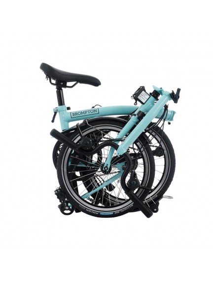BROMPTON C Line Turkish Green 12-Speed sulankstomas dviratis su aukštu vairu