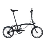 BROMPTON C Line Black Edition 12-Speed sulankstomas dviratis su vidutinio aukščio vairu