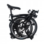 BROMPTON C Line Black Edition 12-Speed sulankstomas dviratis su vidutinio aukščio vairu
