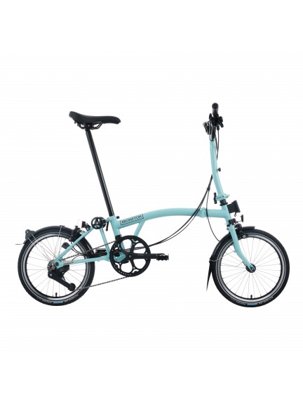 BROMPTON C Line Turkish Green 12-Speed sulankstomas dviratis su vidutinio aukščio vairu