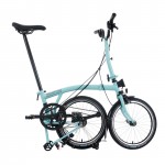 BROMPTON C Line Turkish Green 12-Speed sulankstomas dviratis su vidutinio aukščio vairu