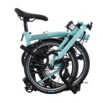 BROMPTON C Line Turkish Green 12-Speed sulankstomas dviratis su vidutinio aukščio vairu