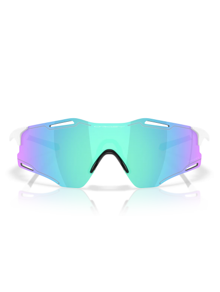 OAKLEY CYBR ZERO Polished White/Prizm Sapphire sportiniai akiniai