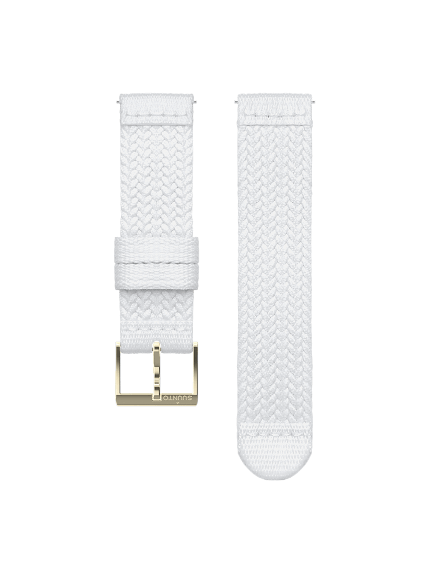 SUUNTO 20mm BRAIDED WHITE/GOLD apyrankė