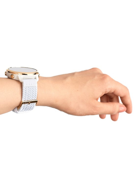 SUUNTO 20mm BRAIDED WHITE/GOLD apyrankė