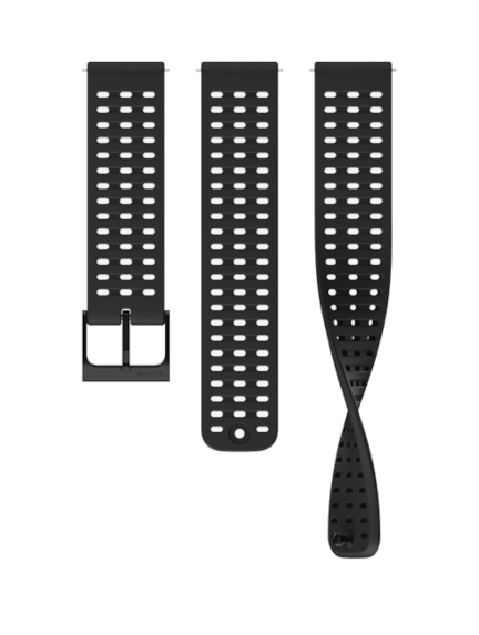 SUUNTO 22MM ATHLETIC 2 SILICONE ALL BLACK apyrankė