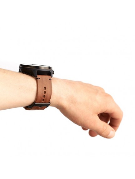 SUUNTO 24mm LEATHER BROWN/BLACK apyrankė