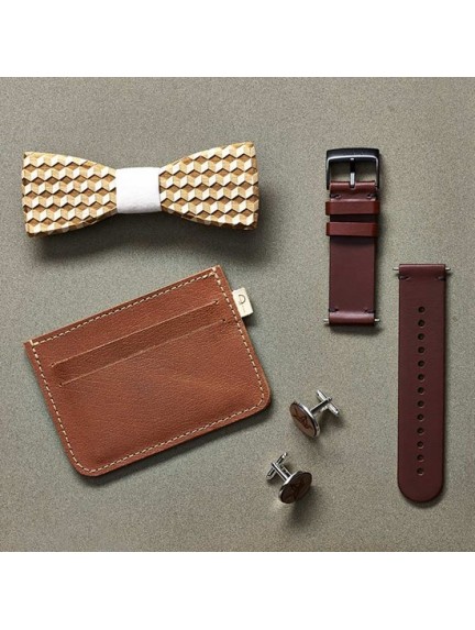 SUUNTO 24mm LEATHER BROWN/BLACK apyrankė