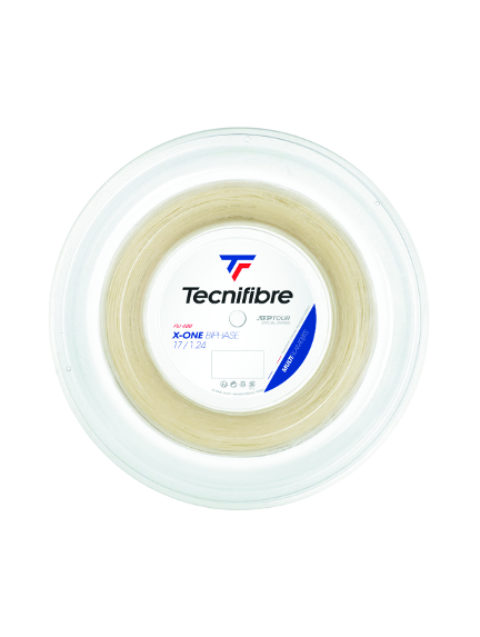 TECNIFIBRE X-One Biphase 17/1.24mm 200m <br /> stygos teniso raketei