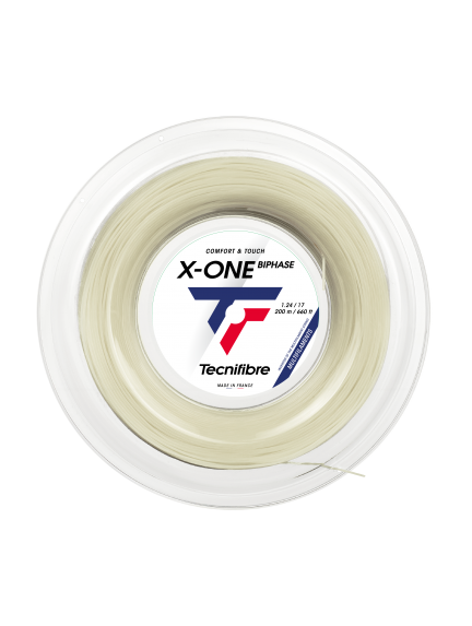 TECNIFIBRE X-ONE Biphase 17/1.24mm 200m stygos teniso raketei