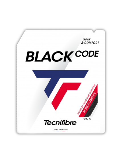 TECNIFIBRE BLACK CODE 1.24mm stygos teniso raketei