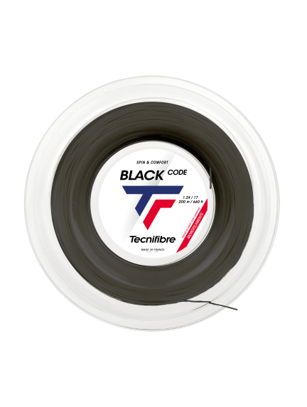 TECNIFIBRE BLACK CODE 17/1.24mm <br /> stygos teniso raketei