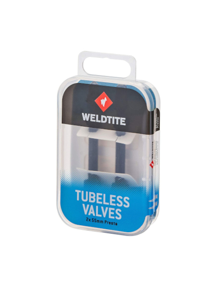 WELDTITE TUBELESS VALVE <br /> bekamerinių padangų vožtuvų rinkinys x2 Presta 55mm