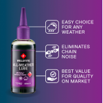 WELDTITE ALL-WEATHER dviračio grandinės alyva su teflonu visoms oro sąlygoms 100ml
