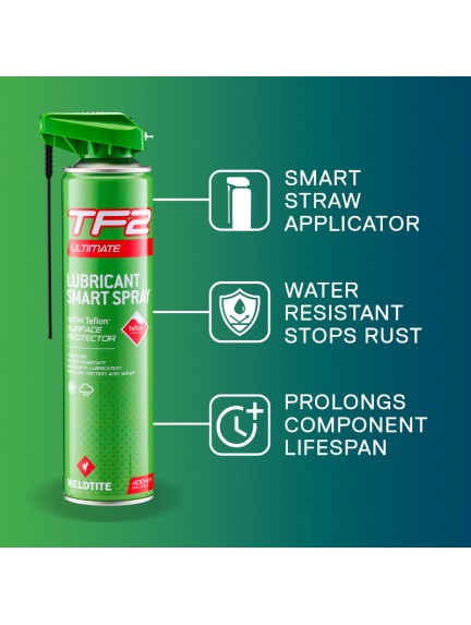 WELDTITE SMART <br /> purškiama tefloninė alyva su šiaudeliu 400 ml