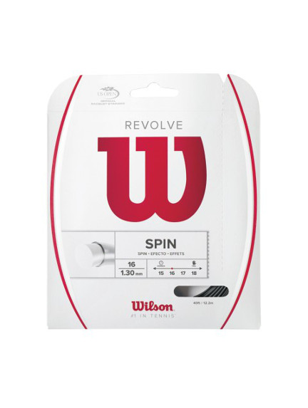 WILSON REVOLVE SPIN 16/1.30mm Black <br /> stygos teniso raketei